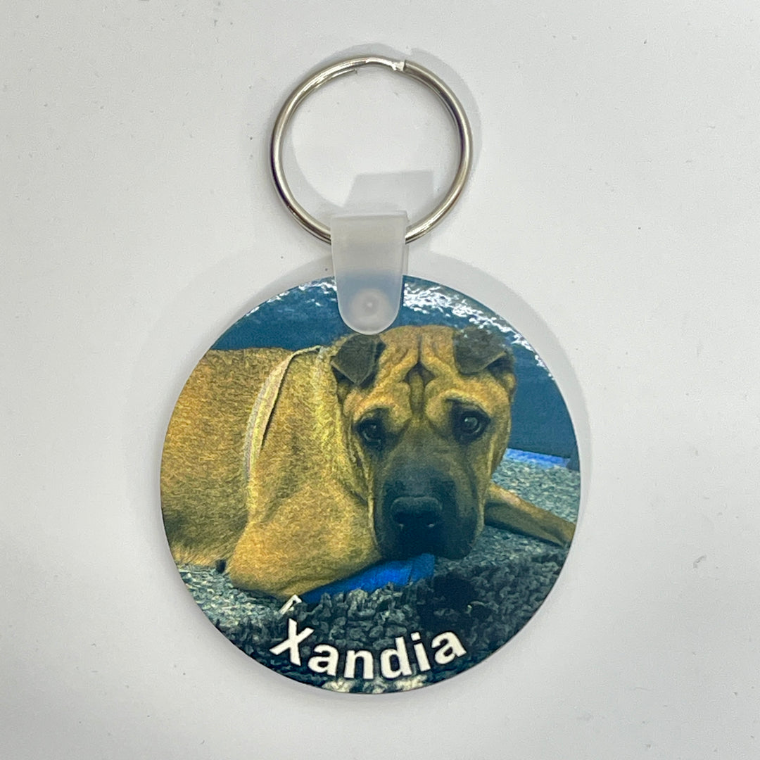 Pet Photo Keyring with Personalised Name