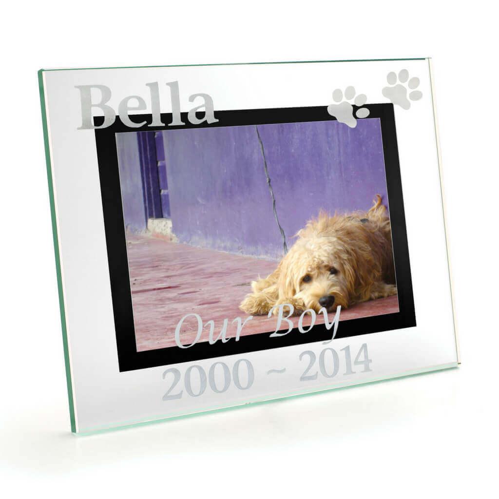 Etched Glass Frame (5 x 7") Angel Ashes