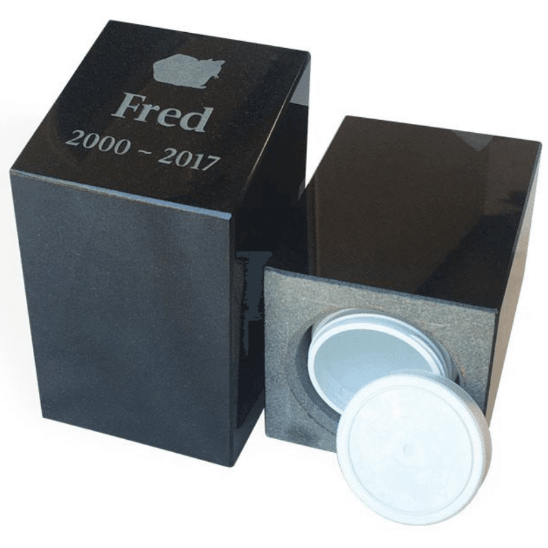 Polished Granite Pet Urn | Outdoor Pet Memorials | Customised Pet Memorials