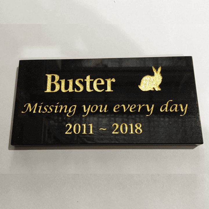 Small Granite Plaque | Outdoor Pet Memorials | Customised Pet Memorials