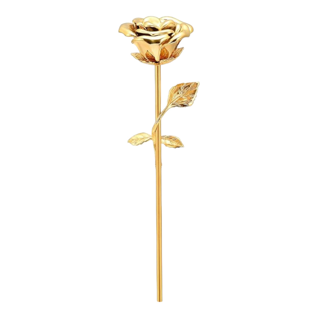 Gold Rose with Gold Stem Keepsake Urn