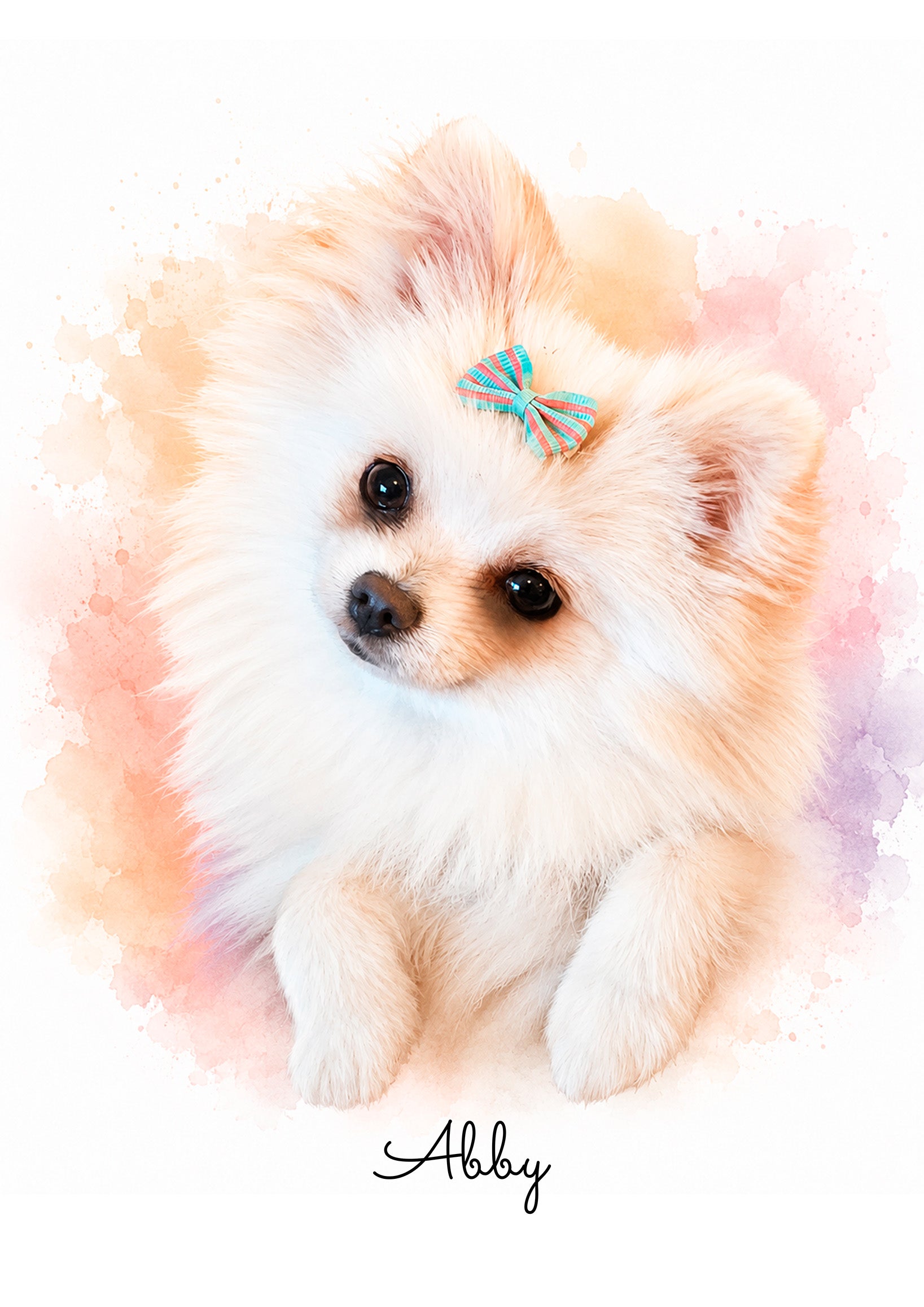 Custom Digital Pet Portrait | Watercolour