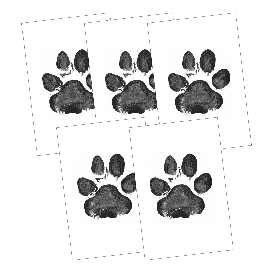 Ink Paw Print Memorial Card Set