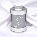 Paws to Heaven Tea-light Pet Urn | Grey & Silver