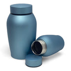 Light blue Classic pet urn in memorial setting