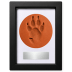 Framed Clay Paw Print with Nameplate