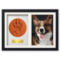Framed Clay Paw Print with Photo & Nameplate