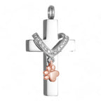Cross & Paw Pet Ashes Pendant