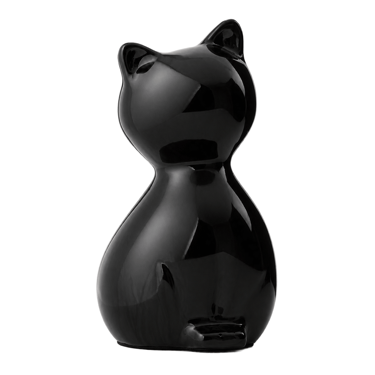 Elegance Midnight Black cat urn for pet ashes