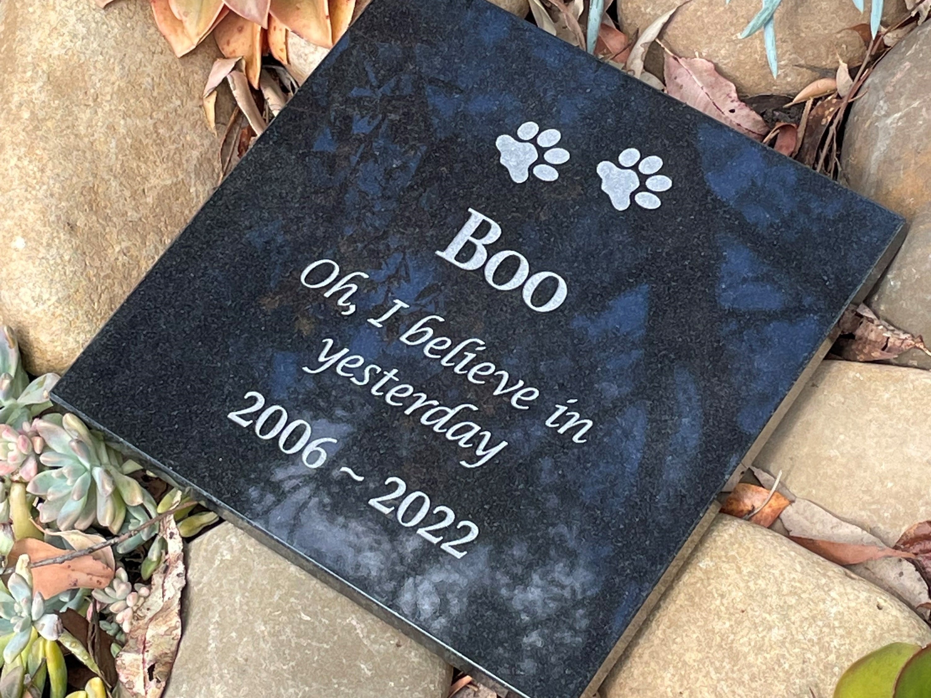 Granite Plaque Large | Outdoor Pet Memorials | Customised Pet Memorials
