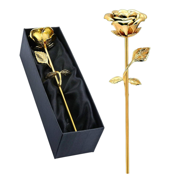 Gold Rose with Gold Stem Keepsake Urn