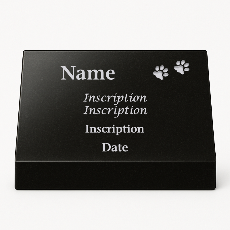 Granite Natural Engraved Headstone with 24k Gold Foil Option | Custom Memorial