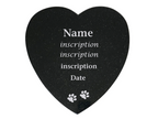 Granite Plaque Heart | Outdoor Pet Memorials | Customised Pet Memorials