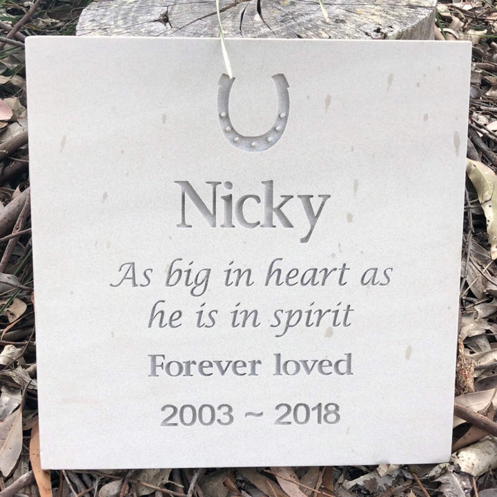 Sandstone Pet Memorial Plaque