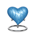 Mini Heart Urn with Stand · Pearl Blue