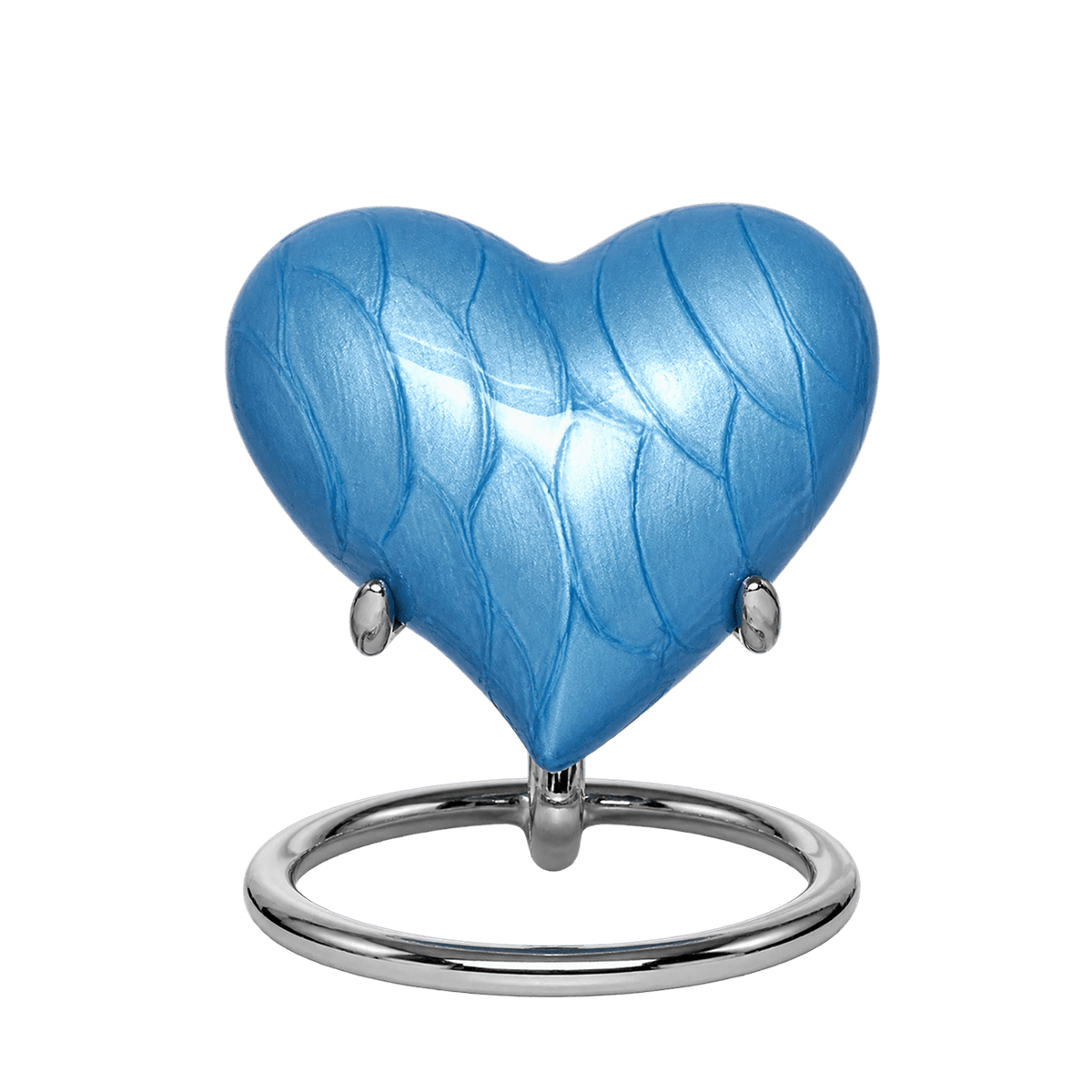 Mini Heart Urn with Stand · Pearl Blue