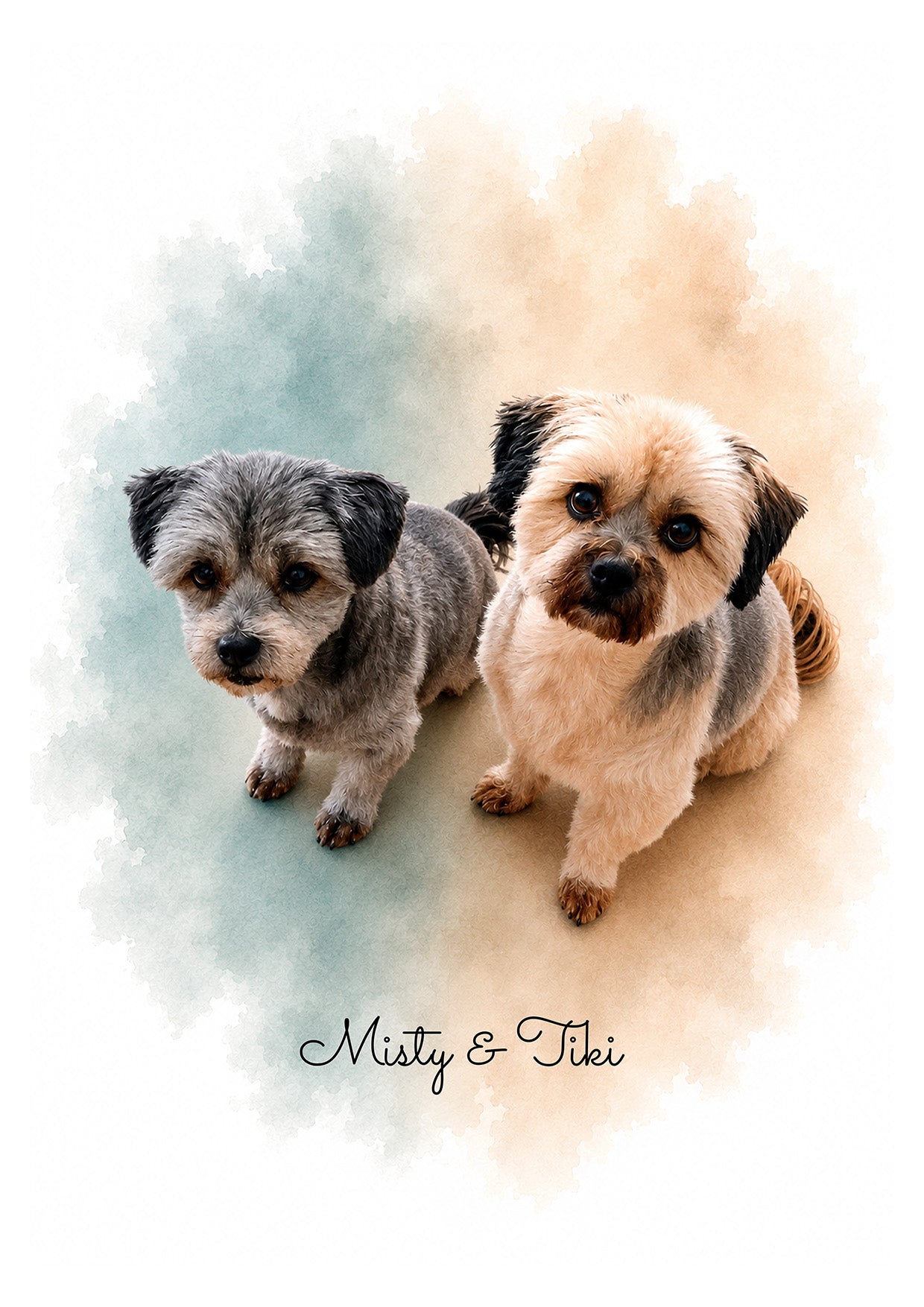 Custom Digital Pet Portrait | Watercolour