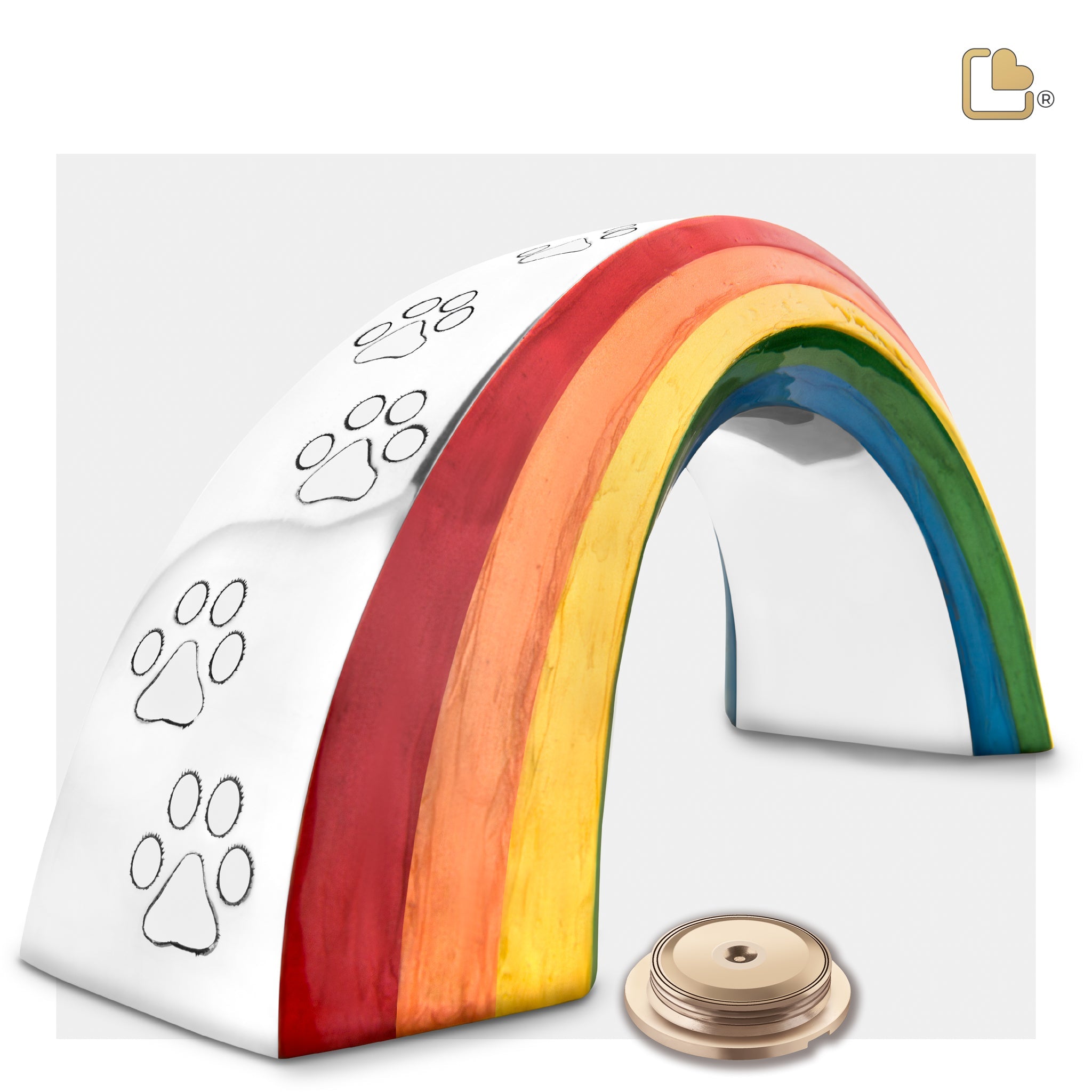 Rainbow Bridge Pet Urn — Polished Stainless Steel (Large)