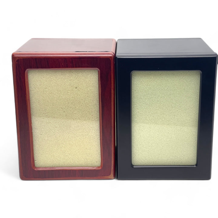 Wooden Photo Urn - Black or Wood Colour [SECONDS]