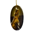 Ceramic Oval Photo Ornament - Custom Pet Memorial Christmas Decoration | Angel Ashes - Angel Ashes