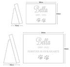 Custom Engraved Sandstone Pet Memorial Plaque - Small (No Stand), Medium & Large (With Stand) - Angel Ashes