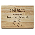 Custom Engraved Sandstone Pet Memorial Plaque - Small (No Stand), Medium & Large (With Stand) - Angel Ashes