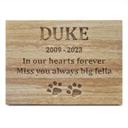 Custom Engraved Sandstone Pet Memorial Plaque - Small (No Stand), Medium & Large (With Stand) - Angel Ashes