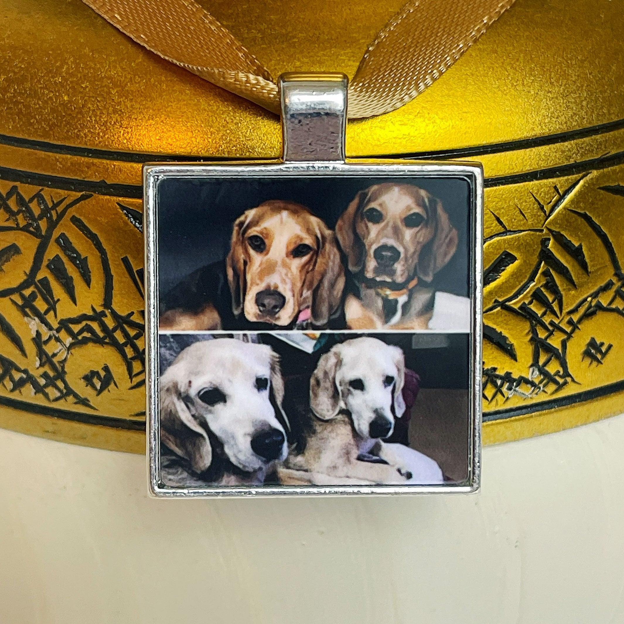 Filigree Engraved Pet Urn with Gloss Finish - Gold - Angel Ashes