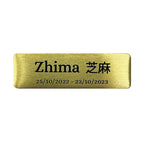 Gold Custom Pet Name Plate | Personalised Memorial Name Plates for Pets | 64x19 mm - Angel Ashes