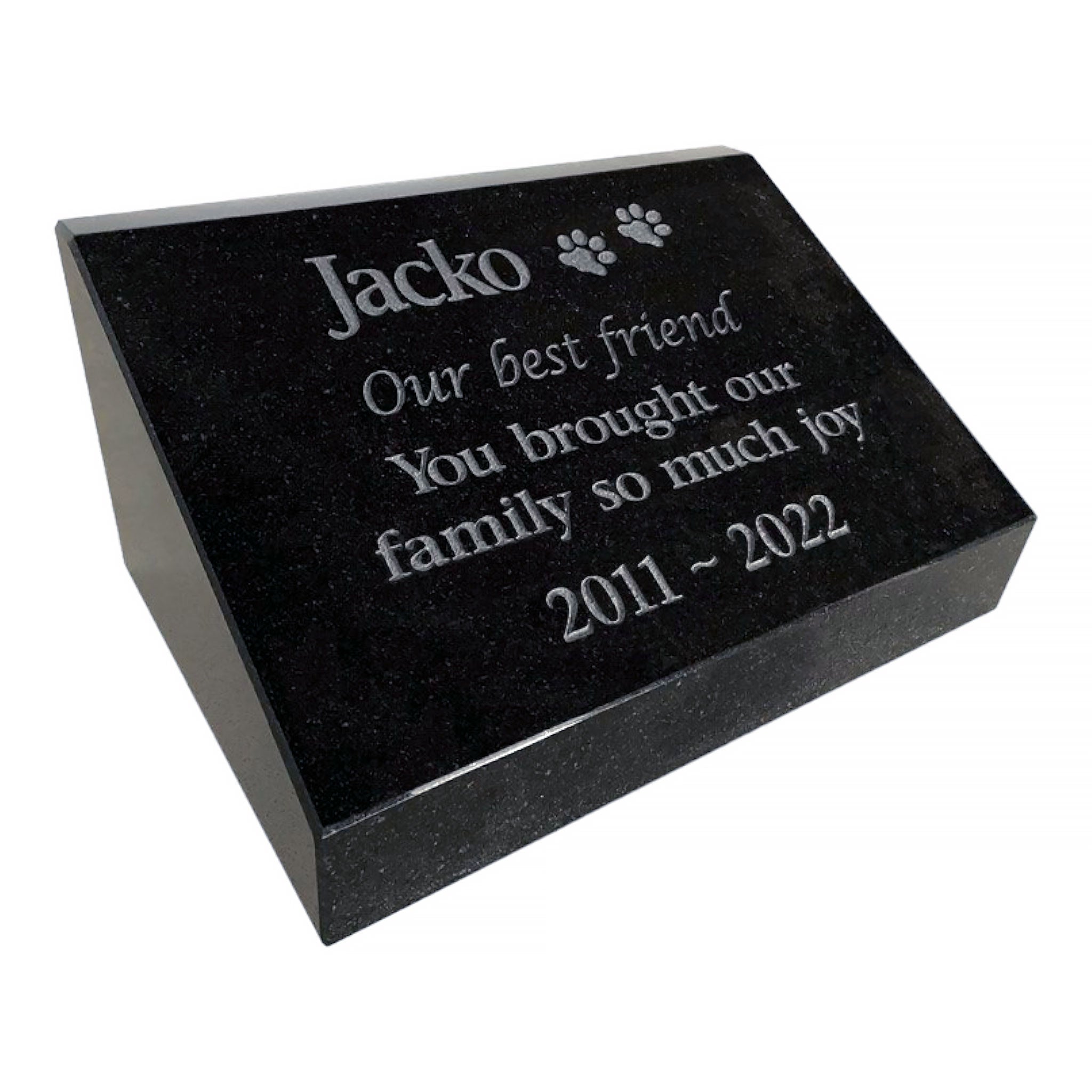 Granite Natural Engraved Headstone with 24k Gold Foil Option | Custom ...