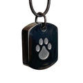 Paw Print Dog Tag Keepsake | Stainless Steel Keepsake Dog Tag | Pet Keepsake Jewellry - Angel Ashes