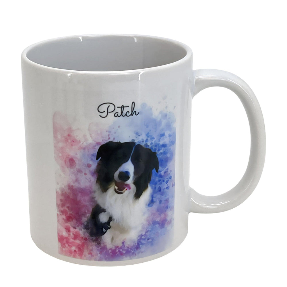 Personalised Watercolour Pet Portrait Mug - Custom Dog, Cat & Animal Coffee Cup - Angel Ashes