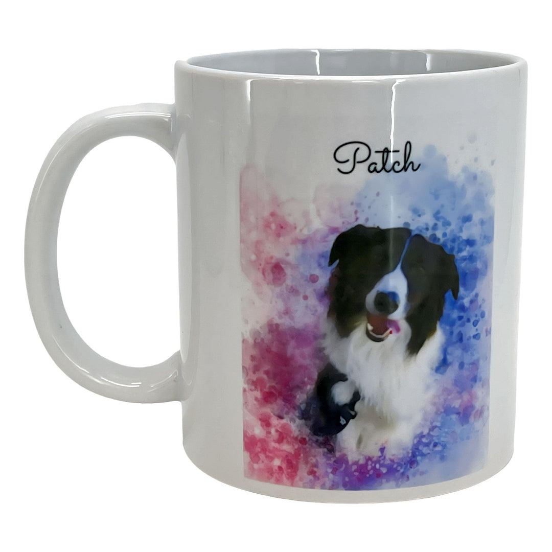 Personalised Watercolour Pet Portrait Mug - Custom Dog, Cat & Animal Coffee Cup - Angel Ashes