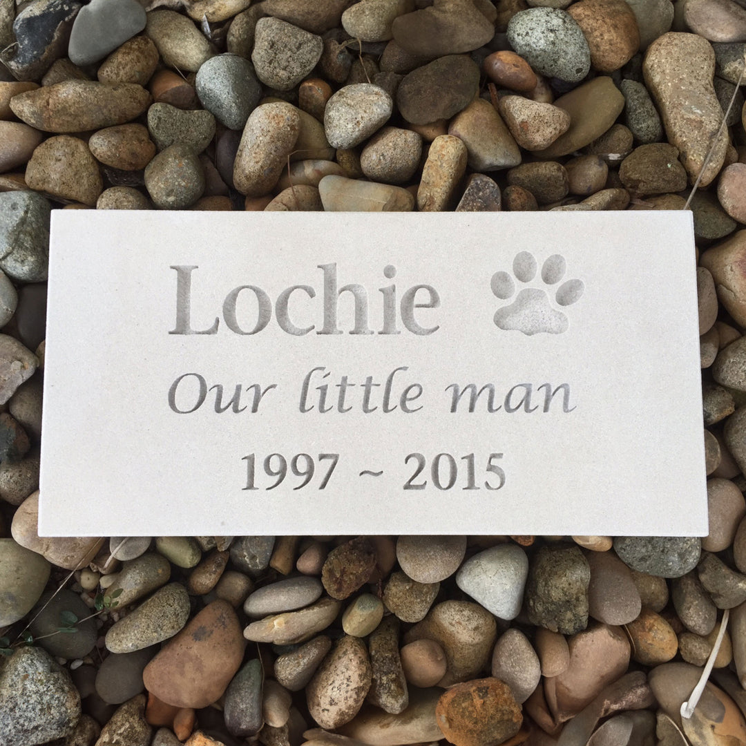 Sandstone Pet Memorial Plaque