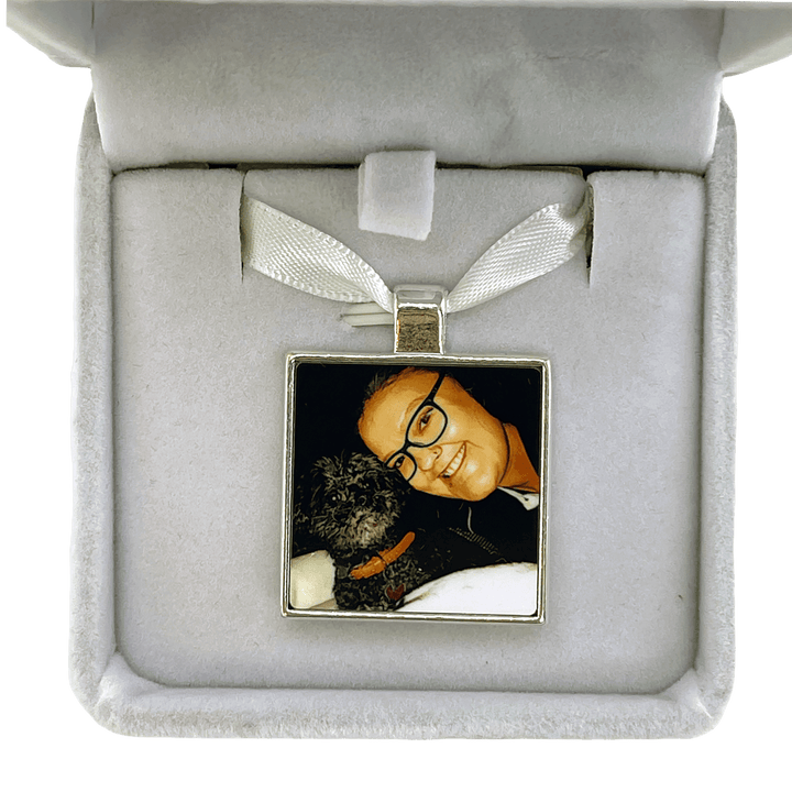 Photo Urn Tag with Ribbon | Urn Accessory - Angel Ashes