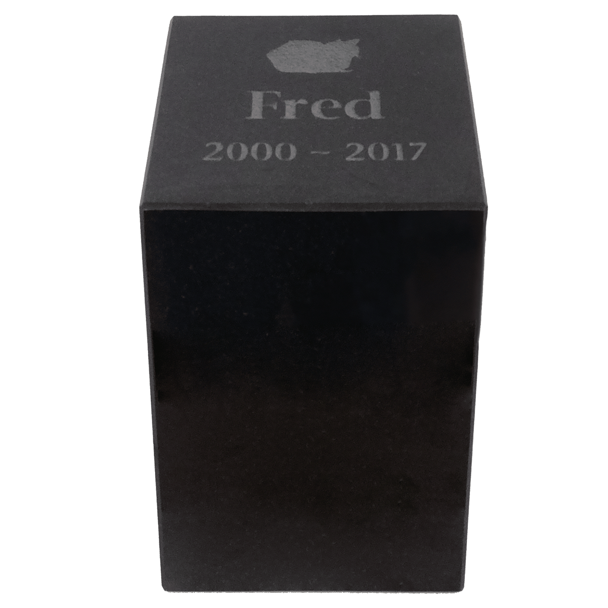 Polished Granite Pet Urn | Outdoor Pet Memorials | Customised Pet Memorials - Angel Ashes