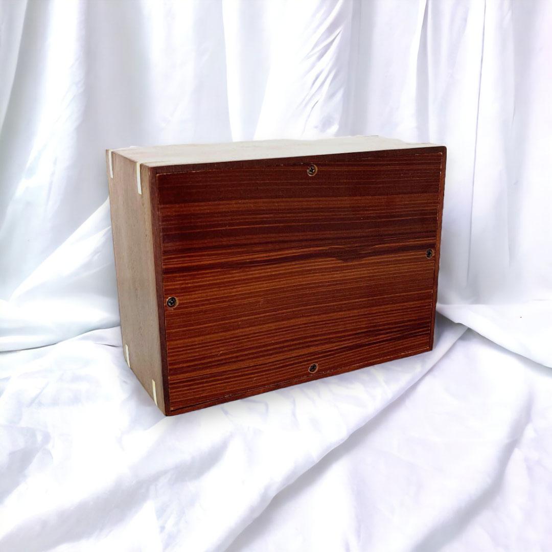 Premium Rosewood Timber Brass Paws Pet Cremation Urn Box - Angel Ashes