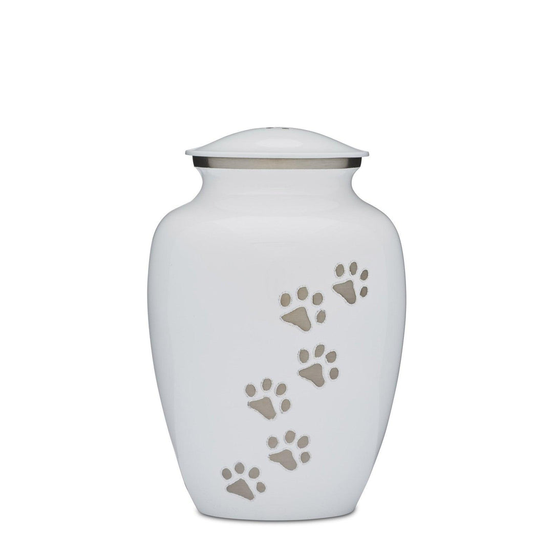 White Paws to Heaven Pet Urn - Angel Ashes