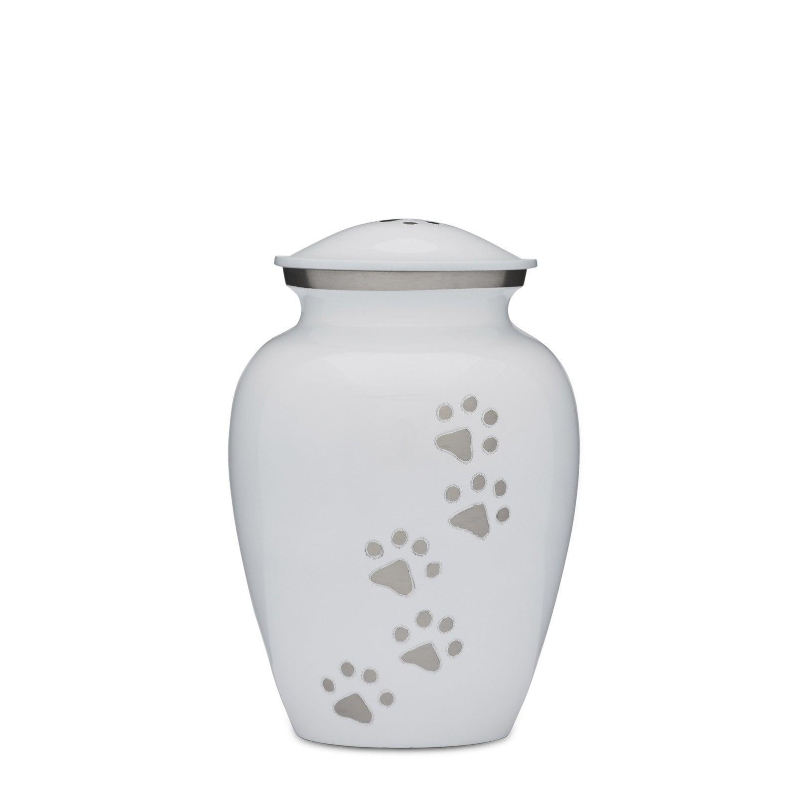 White Paws to Heaven Pet Urn - Angel Ashes