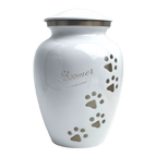 White Paws to Heaven Pet Urn - Angel Ashes