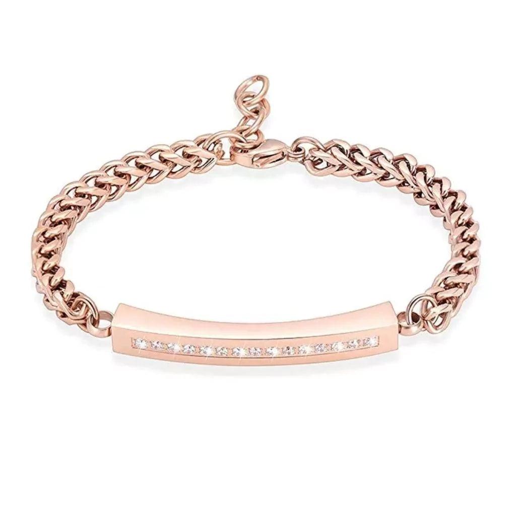 Bar Pet Urn Bracelet | Stainless Steel Zirconia | Pet Cremation Urn Bracelet | Pet Keepsake Jewellry - Angel Ashes