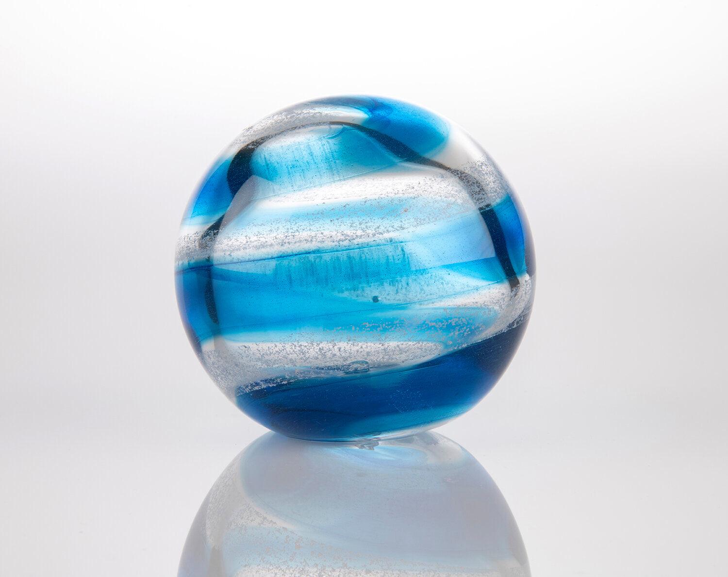 Eternity Sphere Ribbon | Eternity Pet Memorials | Pet Ashes into Glass | Glass Memorial Ashes