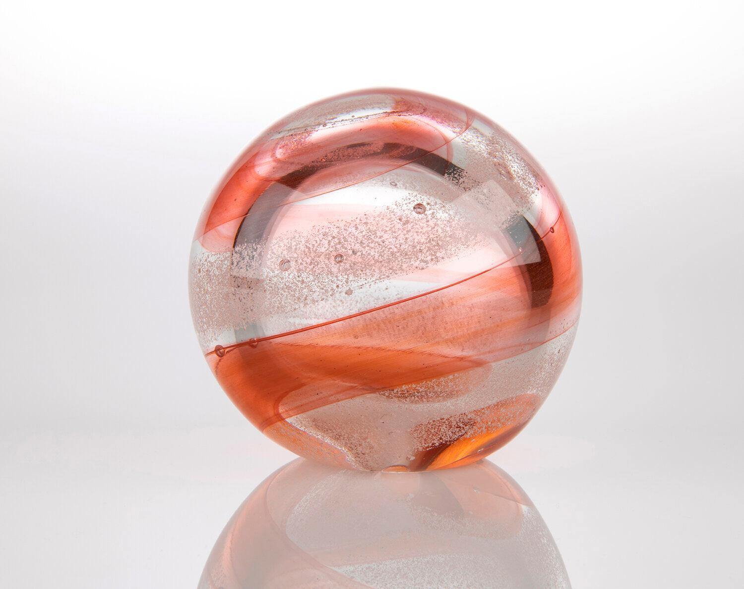 Eternity Sphere Ribbon | Eternity Pet Memorials | Pet Ashes into Glass | Glass Memorial Ashes