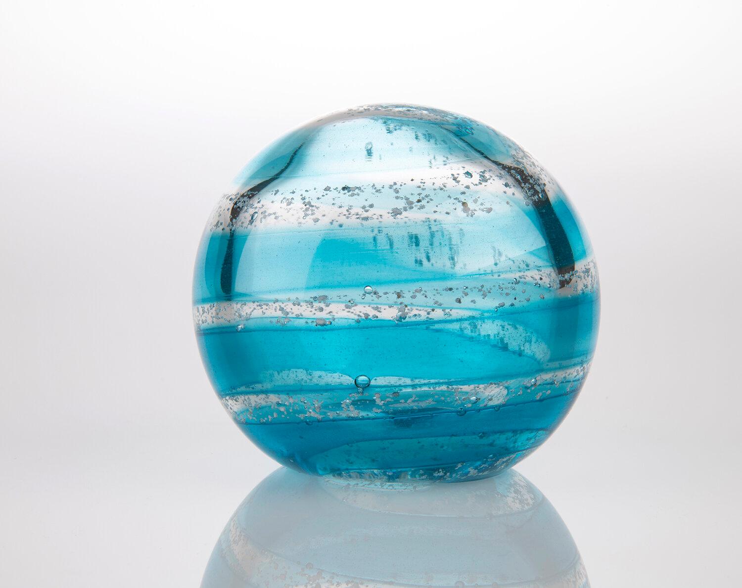 Eternity Sphere Ribbon | Eternity Pet Memorials | Pet Ashes into Glass | Glass Memorial Ashes