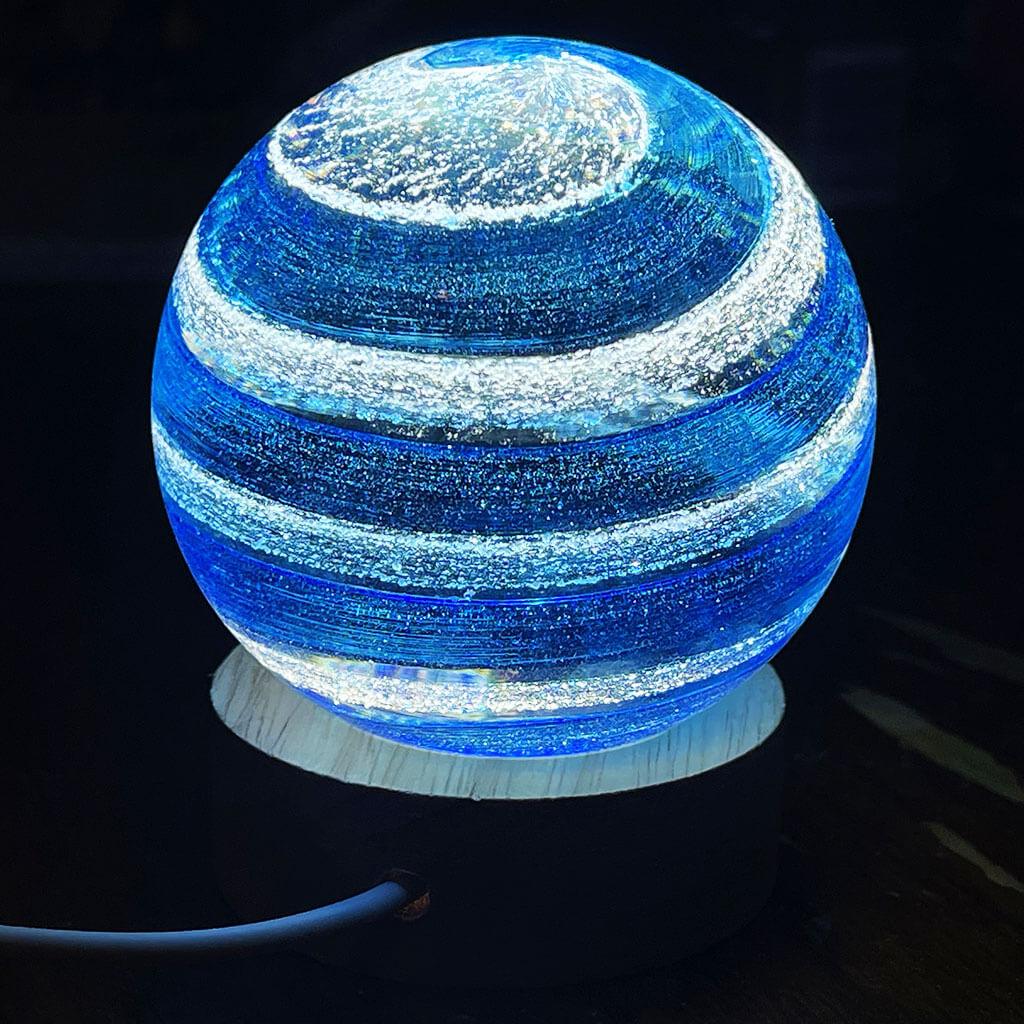 Eternity Sphere Ribbon | Eternity Pet Memorials | Pet Ashes into Glass | Glass Memorial Ashes