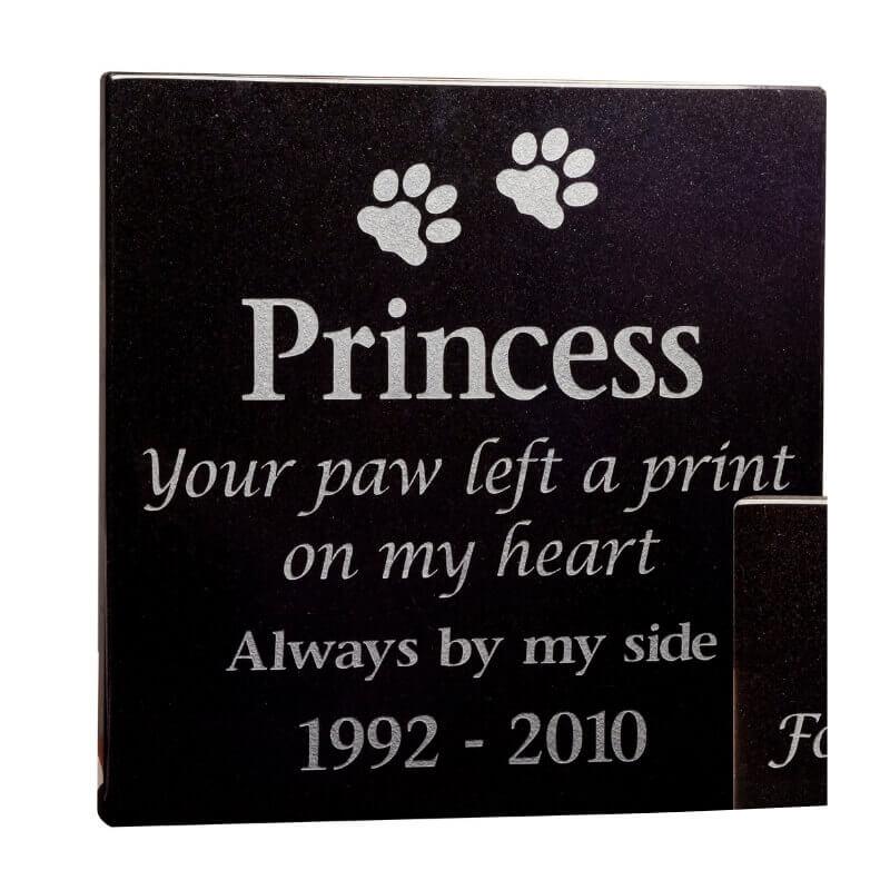 Granite Plaque Large | Outdoor Pet Memorials | Customised Pet Memorials
