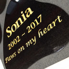 Granite Plaque Paw | Outdoor Pet Memorials | Customised Pet Memorials