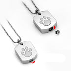 Paw Print Dog Tag Keepsake | Stainless Steel Keepsake Dog Tag | Pet Keepsake Jewellry