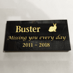 Small Granite Plaque | Outdoor Pet Memorials | Customised Pet Memorials