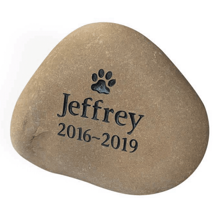 Tumbled River Stone | Engraved Pet Memorial Stone | Outdoor Pet Memorials | Customised Pet Memorials